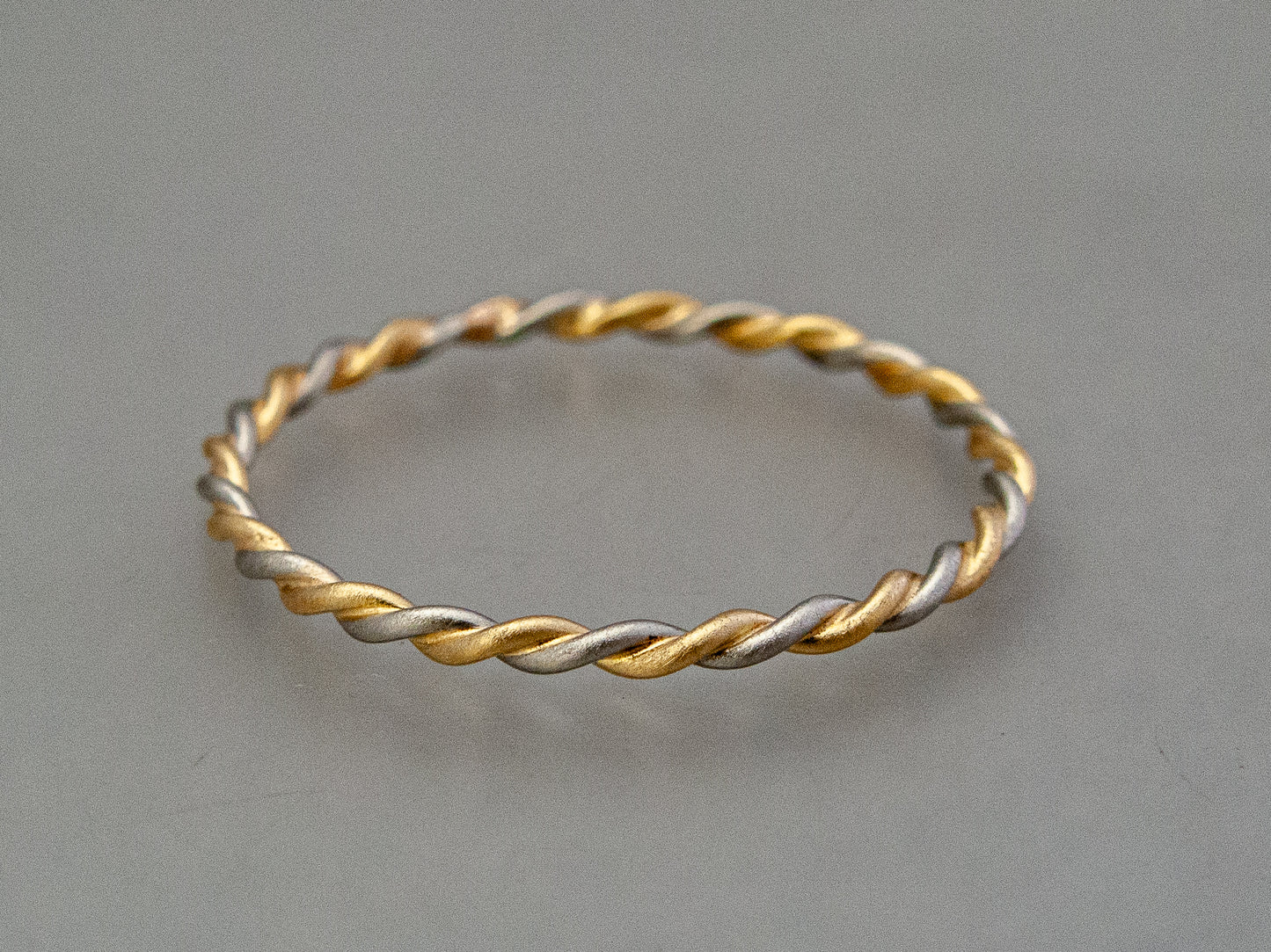 Platinum and 18k Yellow Gold Twist Wedding Band | Choose your width 1.25mm, 1.5mm, or 2mm