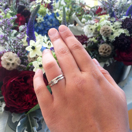 engagement ring and wedding band set