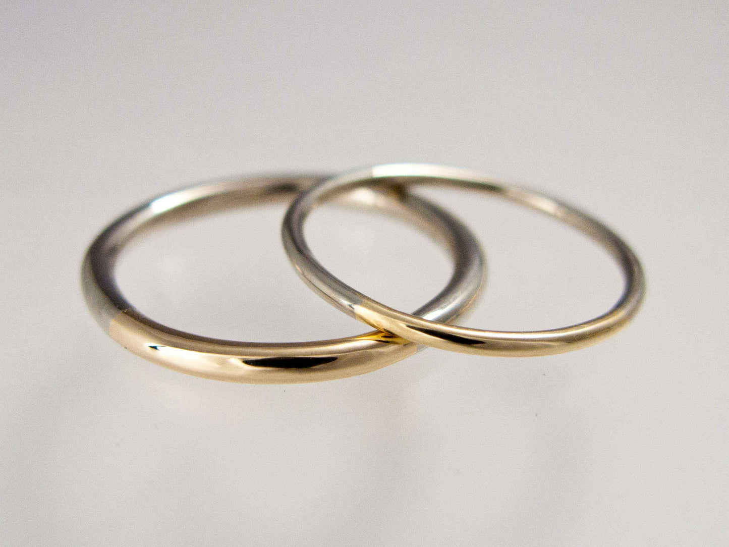 Two Tone Gold Wedding Band