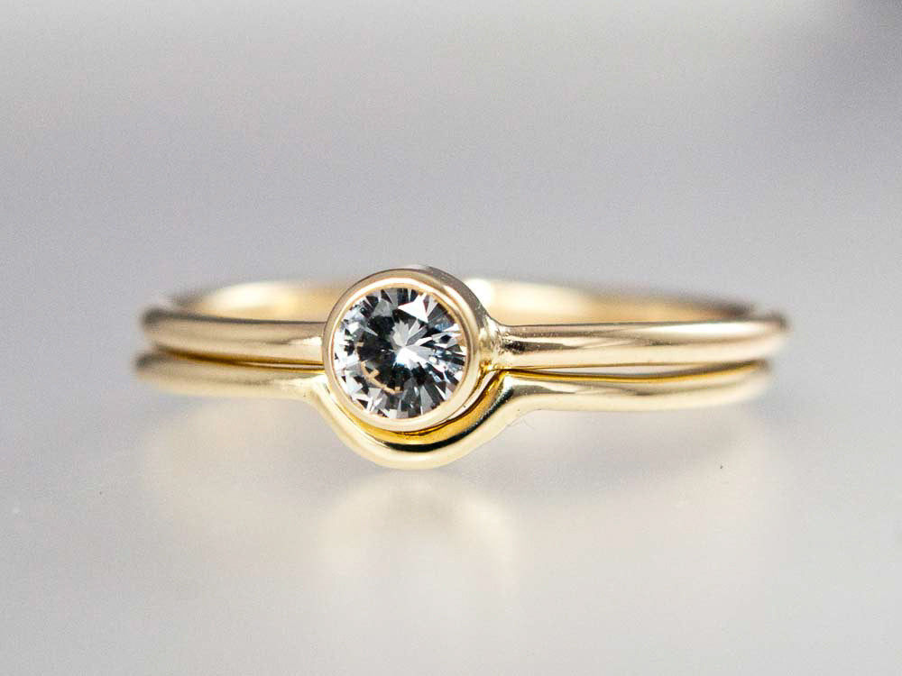 Fitted Round Wedding Band Custom Made in Gold