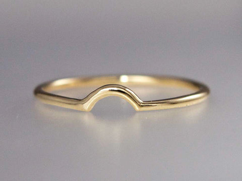 Fitted Round Wedding Band Custom Made in Gold
