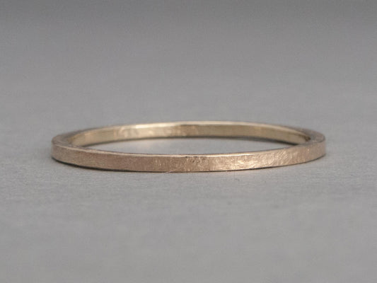 Square Wedding Band Custom Made in 14k Gold