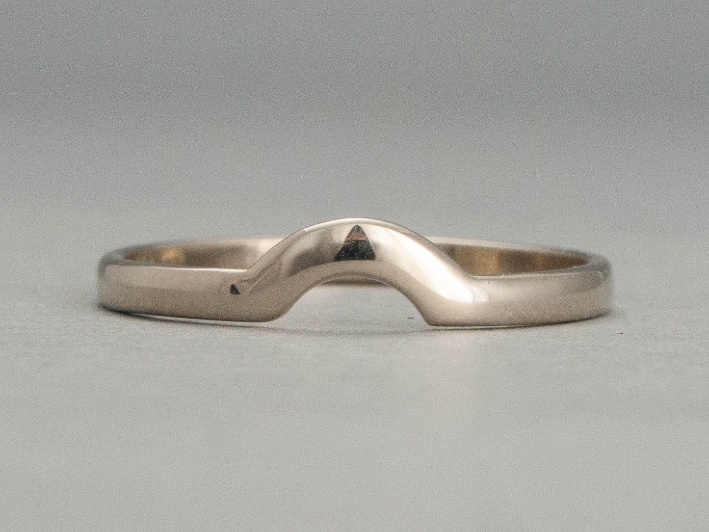 Women's Contour Wedding Band Custom Made in 14k Gold