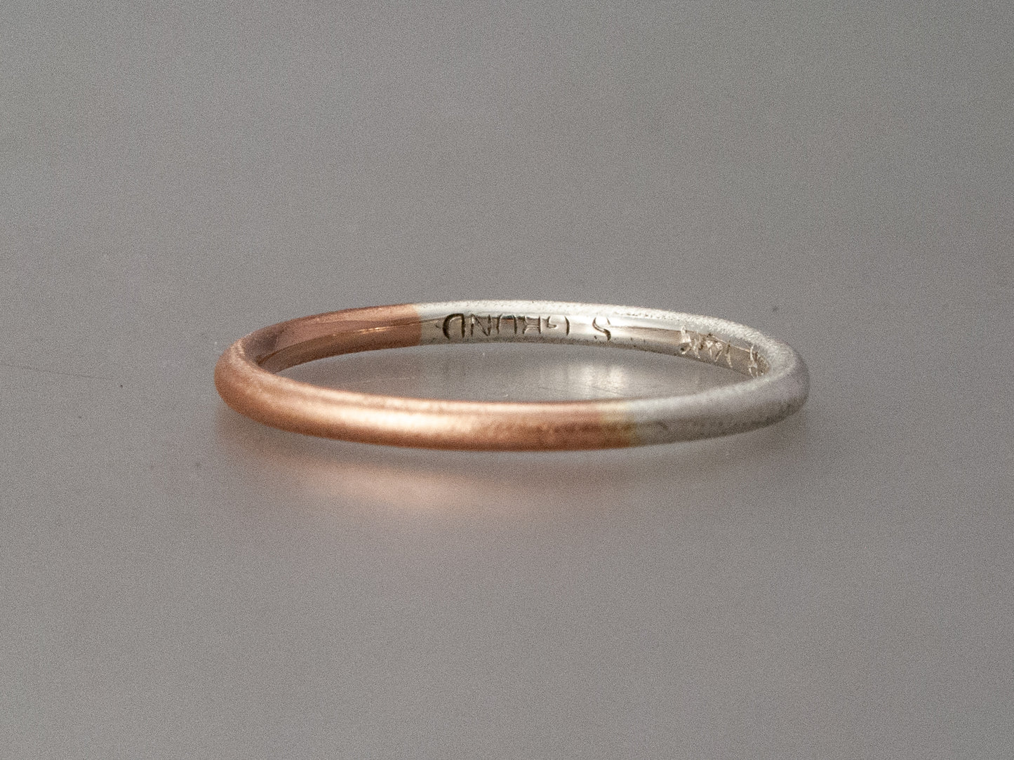 Mixed Metals Round Women's Wedding Ring | 50/50 Partnership Band in Silver and Gold