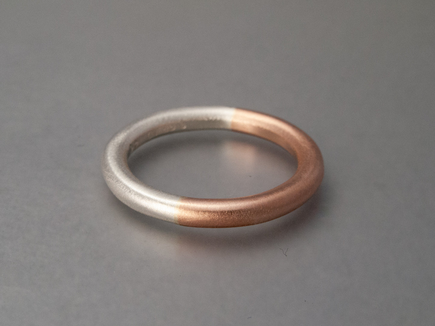 Mixed Metals Round Women's Wedding Ring | 50/50 Partnership Band in Silver and Gold