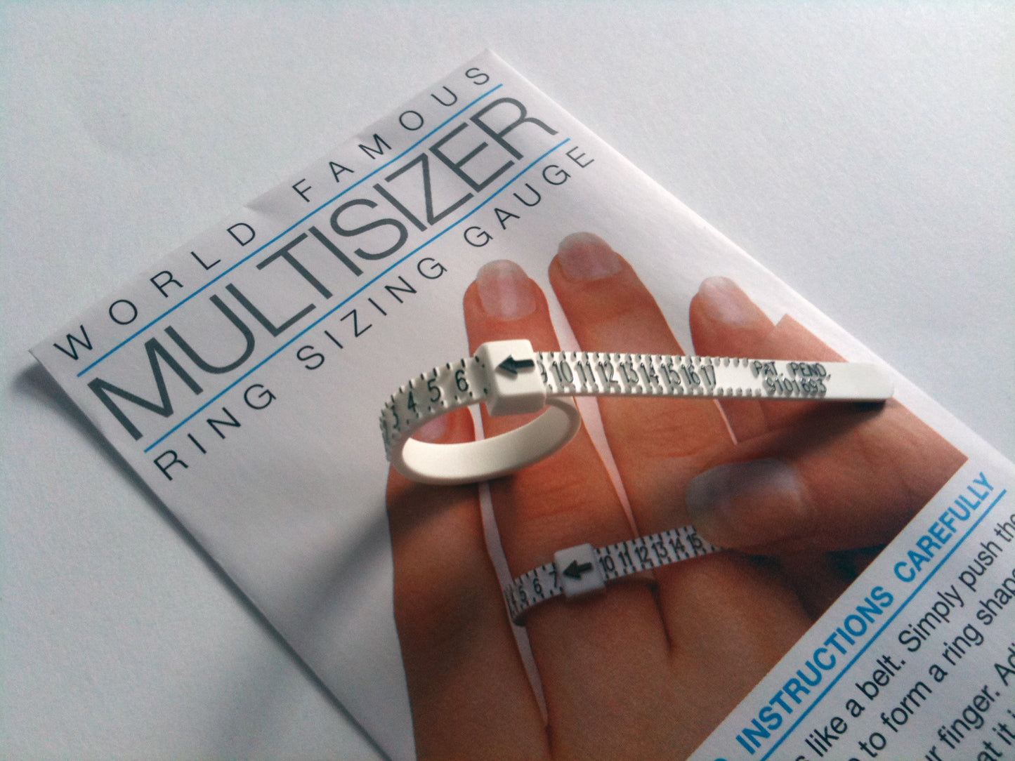 Plastic Ring Size Finder